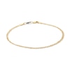 Thumbnail Image 1 of 14K Tri-Tone Gold Bonded Sterling Silver 060 Gauge Hammered Anklet - 9"