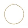 Thumbnail Image 2 of 14K Tri-Tone Gold Bonded Sterling Silver 060 Gauge Hammered Anklet - 9"