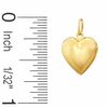 Red Crystal Heart Charm in 10K Gold