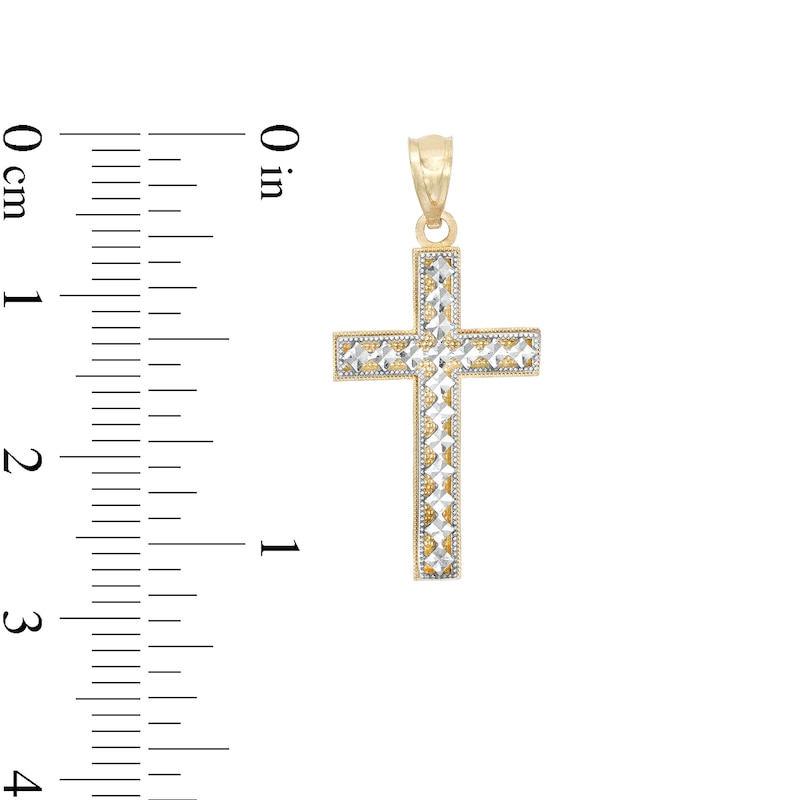 Main Image 2 of Reversible Cross Charm in 10K Solid Two-Tone Gold