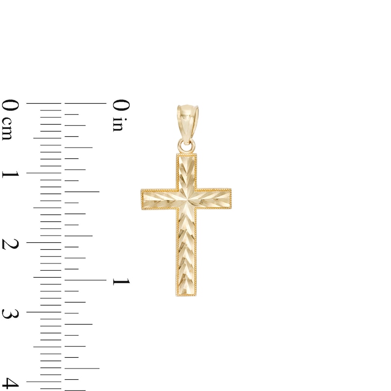 Main Image 3 of Reversible Cross Charm in 10K Solid Two-Tone Gold