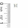 4mm Princess-Cut Iridescent Cubic Zirconia Stud Earrings in Sterling Silver