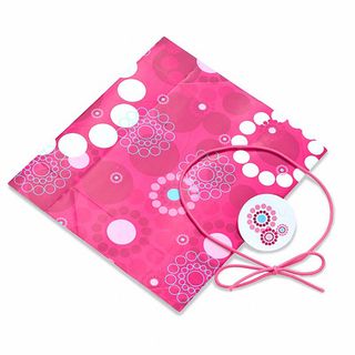 Pink Floral Gift Wrap Instant Large Square Box
