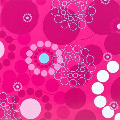 Pink Floral Gift Wrap Instant Large Square Box