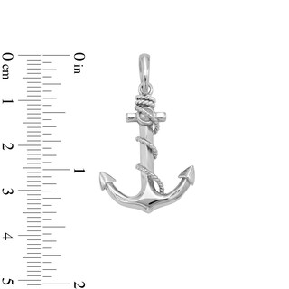 Sterling Silver Anchor with Rope Necklace Charm