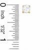 6mm Lab-Created White Sapphire Stud Earrings in Sterling Silver with 14K Gold Plate