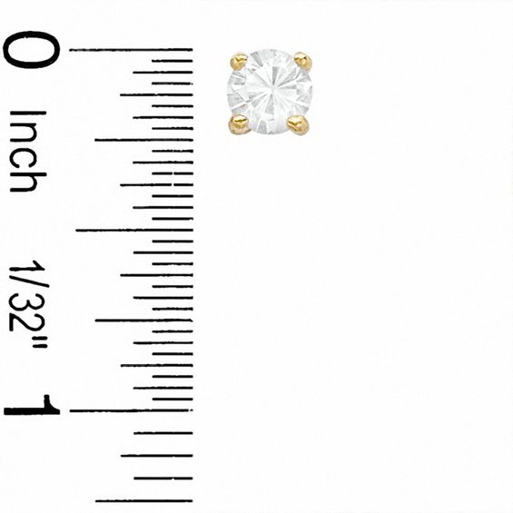 6mm Lab-Created Sapphire Stud Earrings in Sterling Silver with 14K Gold Plate