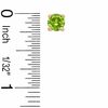 6mm Simulated Peridot Stud Earrings in Sterling Silver with 14K Gold Plate