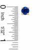 Thumbnail Image 1 of 6mm Simulated Sapphire Stud Earrings in Sterling Silver with 14K Gold Plate