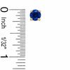 Thumbnail Image 1 of 6mm Simulated Sapphire Stud Earrings in Sterling Silver with 14K Gold Plate