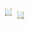 Thumbnail Image 0 of 6mm Simulated Opal Stud Earrings in Sterling Silver with 14K Gold Plate