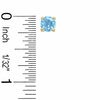 Thumbnail Image 2 of 6mm Simulated Blue Topaz Stud Earrings in Sterling Silver with 14K Gold Plate