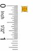 Thumbnail Image 1 of 4mm Square-Cut Simulated Citrine Stud Earrings in Sterling Silver