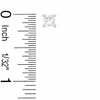 Thumbnail Image 2 of 4mm Square-Cut Lab-Created White Sapphire Stud Earrings in Sterling Silver