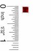 Thumbnail Image 1 of 4mm Square-Cut Lab-Created Ruby Stud Earrings in Sterling Silver