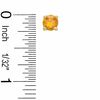 Thumbnail Image 2 of 6mm Simulated Citrine Stud Earrings in Sterling Silver with 14K Gold Plate