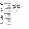 Thumbnail Image 2 of Marquise Simulated Amethyst Dragonfly Stud Earrings in Sterling Silver