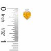 Thumbnail Image 2 of 5mm Heart-Shaped Simulated Citrine Stud Earrings in Sterling Silver with CZ