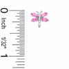 Marquise Lab-Created Pink Sapphire Dragonfly Stud Earrings in Sterling Silver