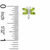 Marquise Simulated Peridot Dragonfly Stud Earrings in Sterling Silver