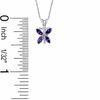 Thumbnail Image 2 of Marquise Simulated Amethyst Butterfly Pendant in Sterling Silver