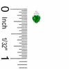 Thumbnail Image 3 of Heart-Shaped Simulated Emerald Pendant and Earrings Set in Sterling Silver with CZ