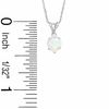 Thumbnail Image 2 of Heart-Shaped Simulated Opal Pendant and Earrings Set in Sterling Silver with CZ