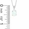 Thumbnail Image 2 of Oval Simulated Opal Pendant and Earrings Set in Sterling Silver with CZ