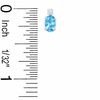 Thumbnail Image 3 of Oval Simulated Blue Topaz Pendant and Stud Earrings Set in Sterling Silver with CZ