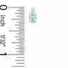 Thumbnail Image 3 of Oval Simulated Aquamarine Pendant and Earrings Set in Sterling Silver with CZ