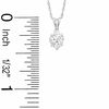 5mm Heart-Shaped Lab-Created White Sapphire Pendant in Sterling Silver with CZ