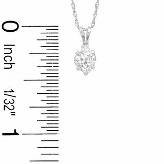 5mm Heart-Shaped Lab-Created White Sapphire Pendant in Sterling Silver with CZ