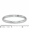 Thumbnail Image 1 of Diamond-Cut Flexible Bangle in Sterling Silver