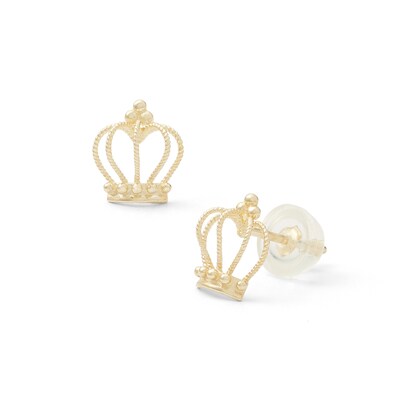 10K Gold Crown Studs
