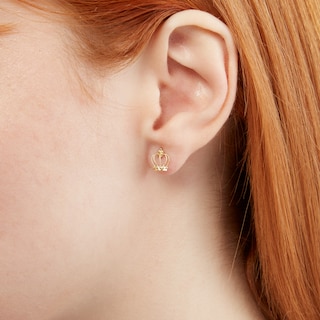10K Gold Crown Studs