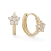 Thumbnail Image 1 of Huggie with Cubic Zirconia Star Earrings in 10K Gold