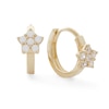 Thumbnail Image 0 of Huggie with Cubic Zirconia Star Earrings in 10K Gold