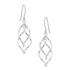 Sterling Silver Oval Loop Dangle Earrings