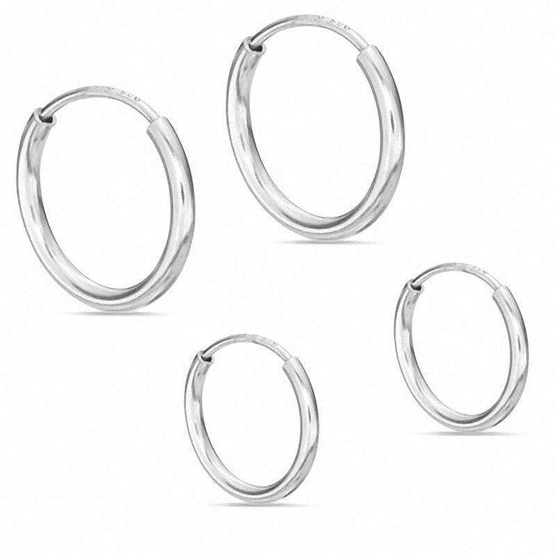 Gold Plated Contemporary Studs and Hoop Earrings Set of 9