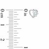 Child's Open Heart with Cubic Zirconia Flower Stud Earrings in 10K White Gold