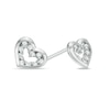 Thumbnail Image 1 of Child's 10K White Gold CZ Open Heart Studs