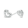 Thumbnail Image 0 of Child's Open Heart with Cubic Zirconia Stud Earrings in 10K White Gold