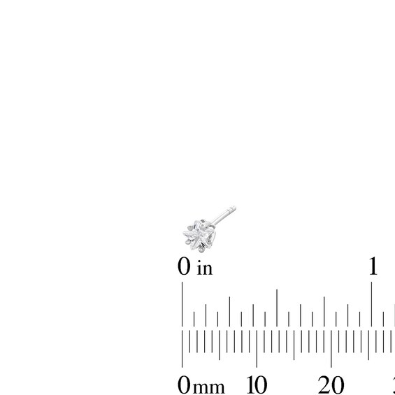 4mm Cubic Zirconia Stud Earring Set in Sterling Silver
