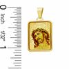 Thumbnail Image 2 of Enamel Jesus with Crown Medallion Charm in 10K Gold