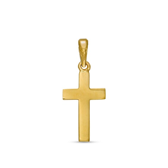 Polished Cross Charm in 10K Gold