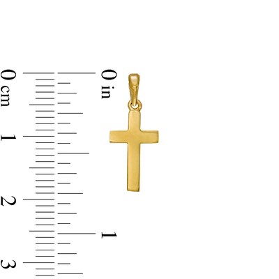 Polished Cross Charm in 10K Gold