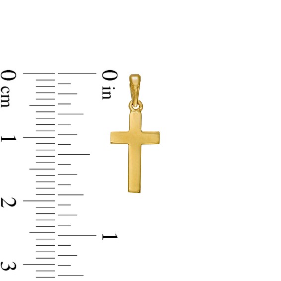 Polished Cross Charm in 10K Gold