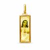 Thumbnail Image 1 of Enamel Rectangle Jesus Charm in 10K Gold