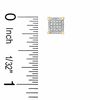 Thumbnail Image 2 of 1/5 CT. T.W. Diamond Square Stud Earrings in 10K Two-Tone Gold