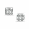 Thumbnail Image 1 of 1/3 CT. T.W. Diamond Square Stud Earrings in 10K White Gold